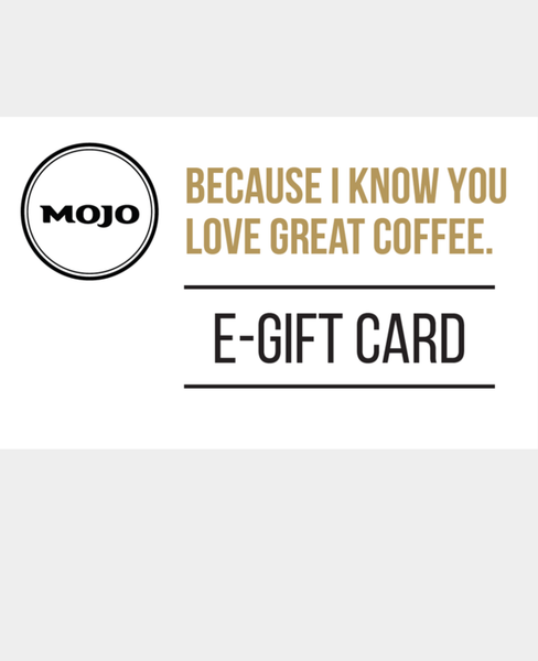 Mojo Coffee USA e-Gift Card - Online Store ONLY