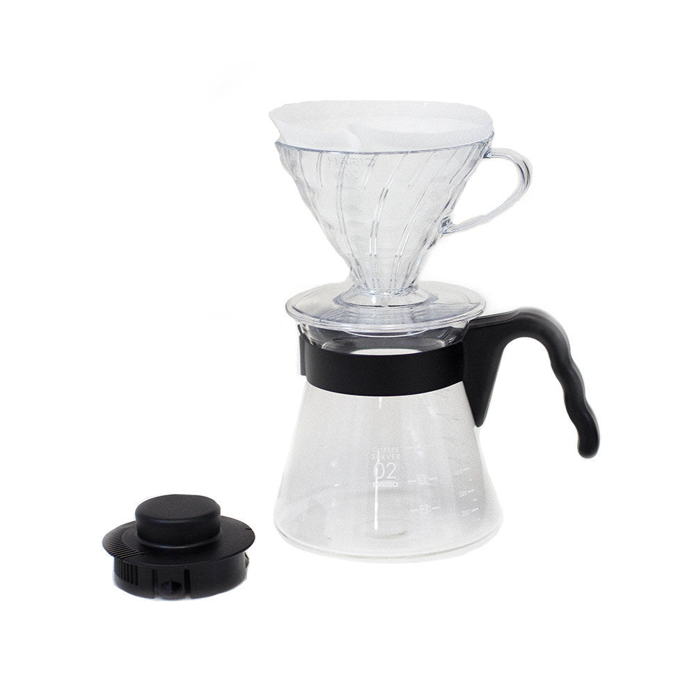 Hario V60 02 Pour Over Coffee Starter Kit - Black