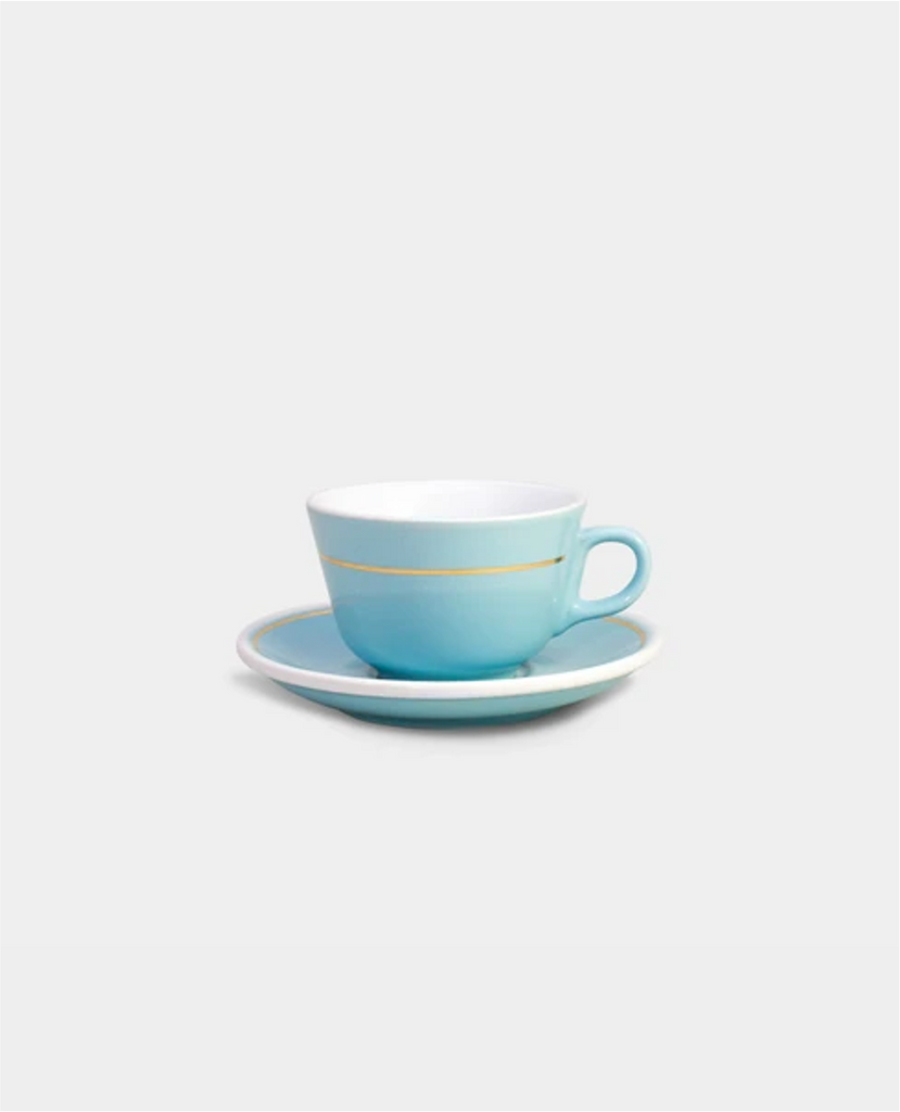 Ceramic Flat White Cup and Saucer